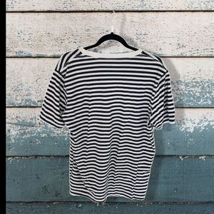 Black and white striped Tee